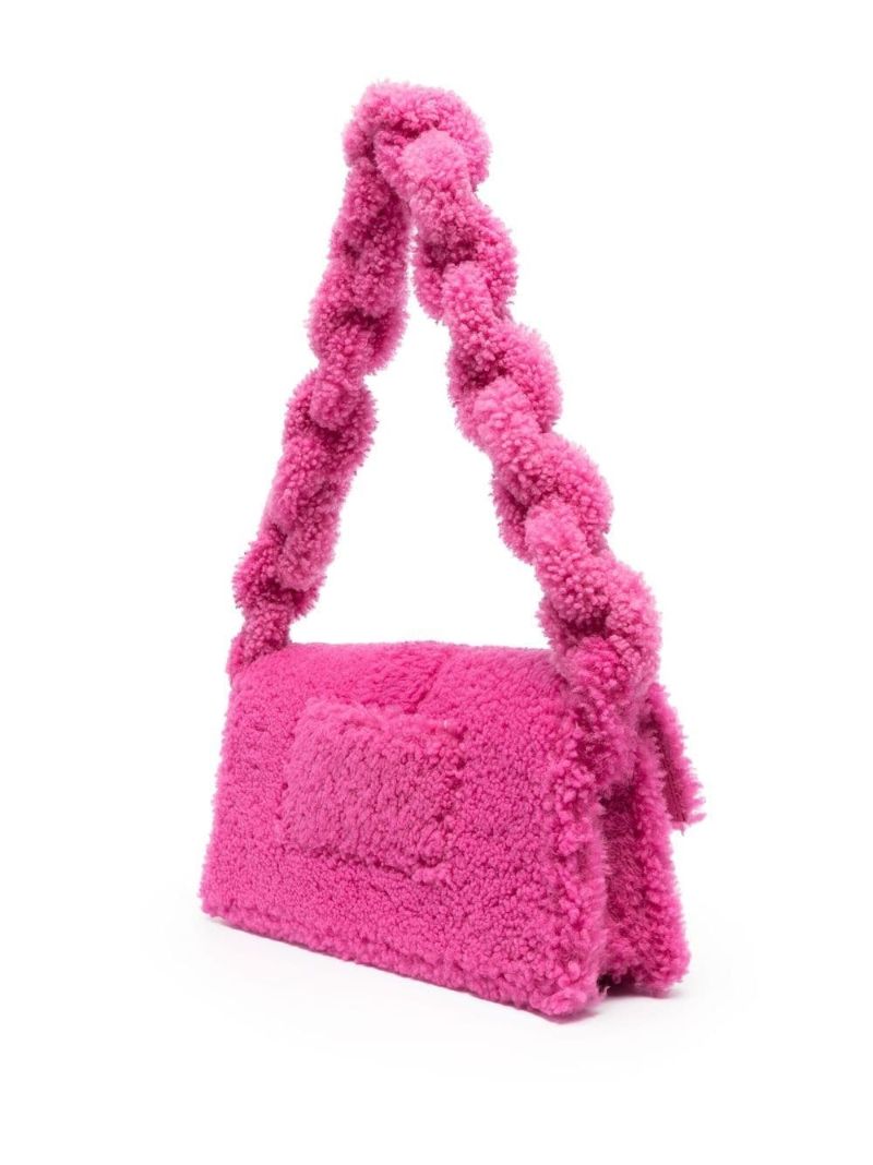 Pink Le Bambidou Shearling Shoulder Bag