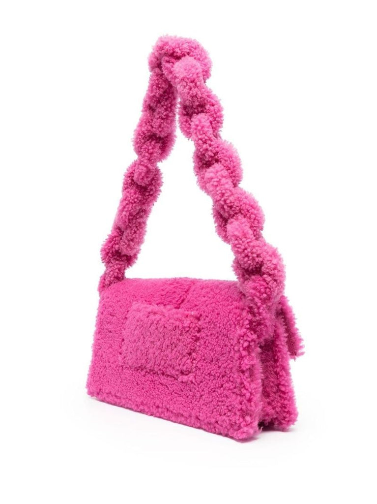 Pink Le Bambidou Shearling Shoulder Bag