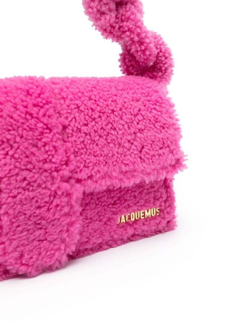 Pink Le Bambidou Shearling Shoulder Bag
