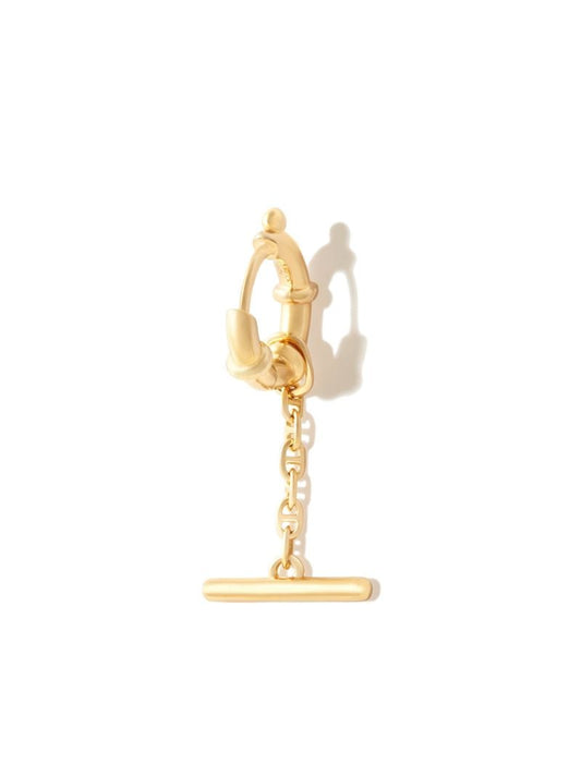 Gold-plated Spring Bar Single Drop Earring