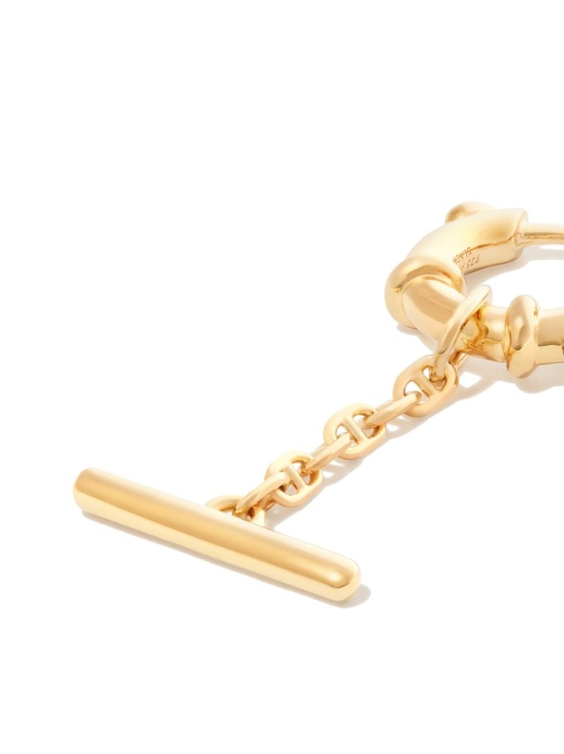 Gold-plated Spring Bar Single Drop Earring