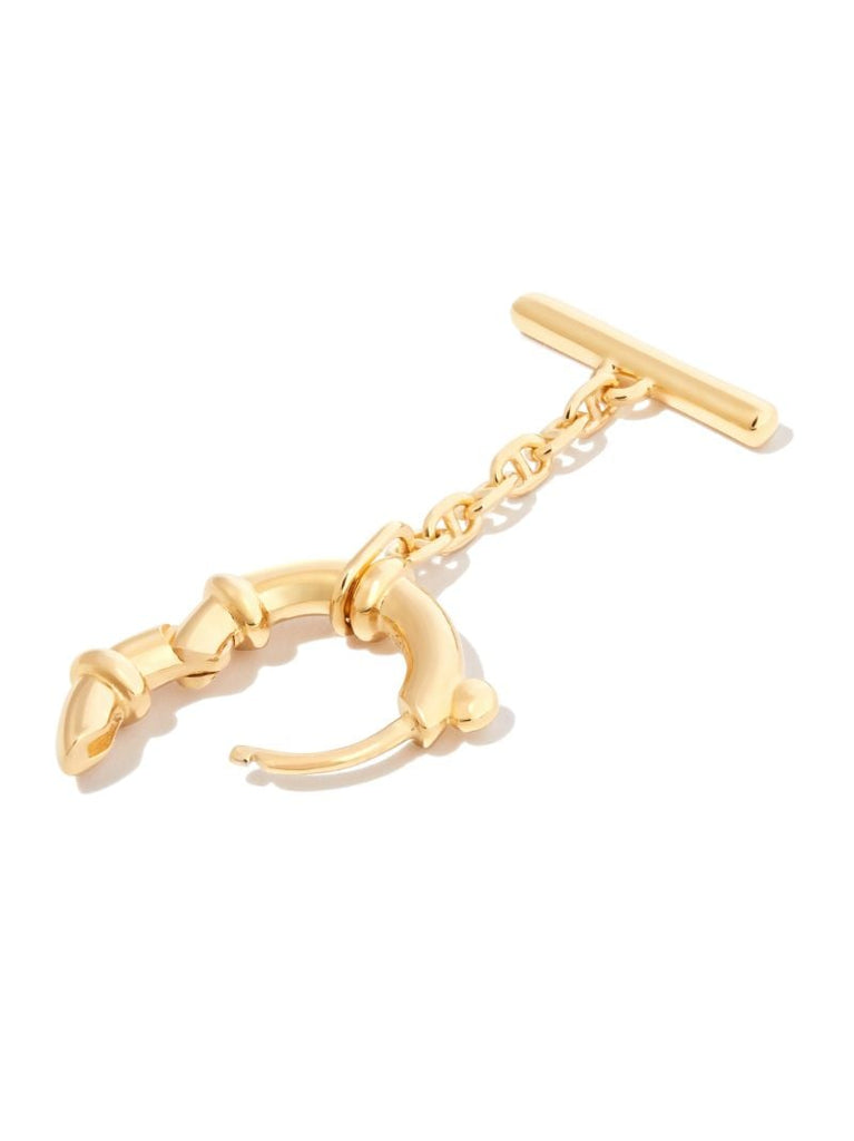 Gold-plated Spring Bar Single Drop Earring