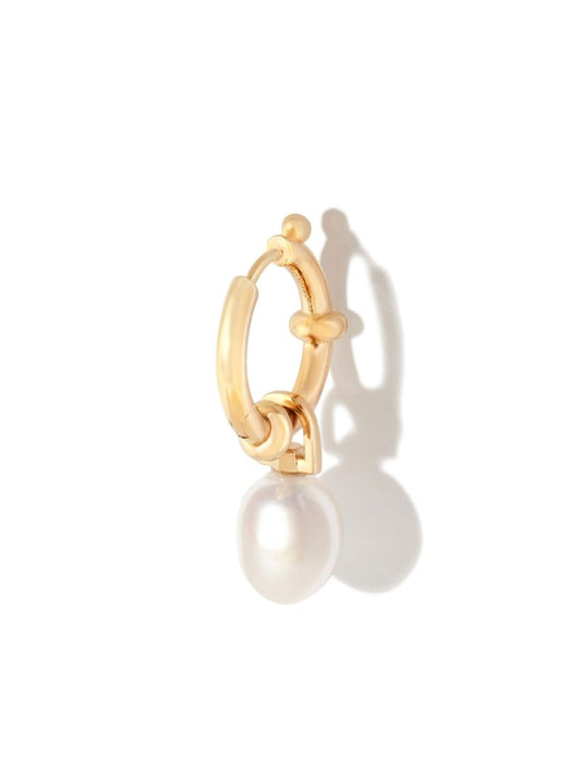 Gold-plated Cha Cha Pearl Single Hoop Earring