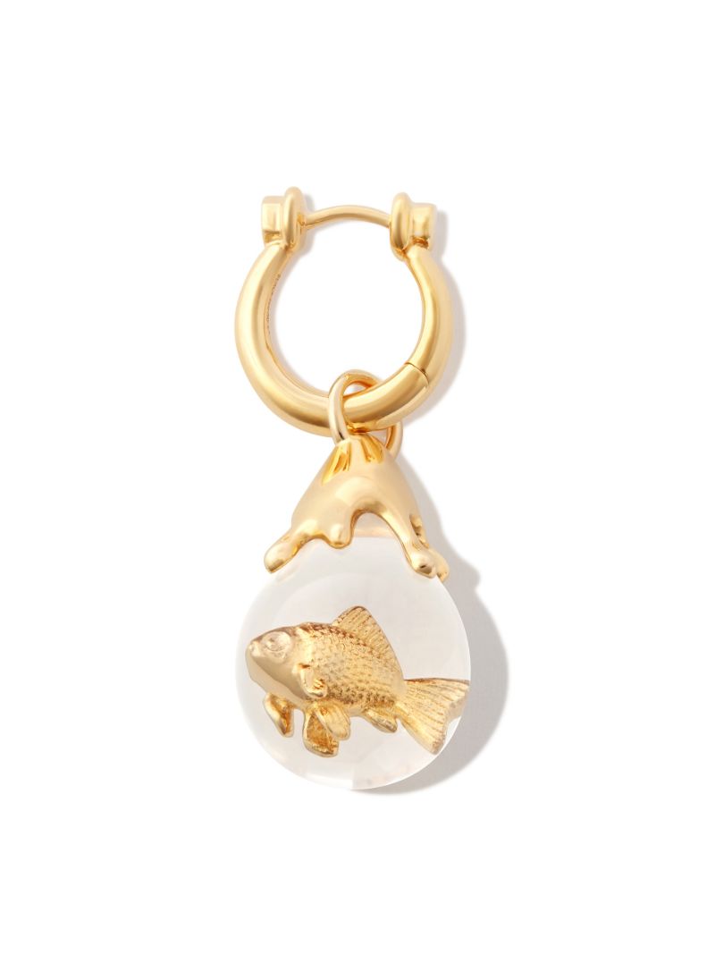 Gold-plated Marina Single Drop Earring