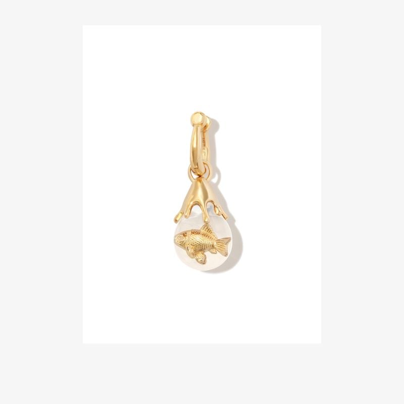Gold-plated Marina Single Drop Earring
