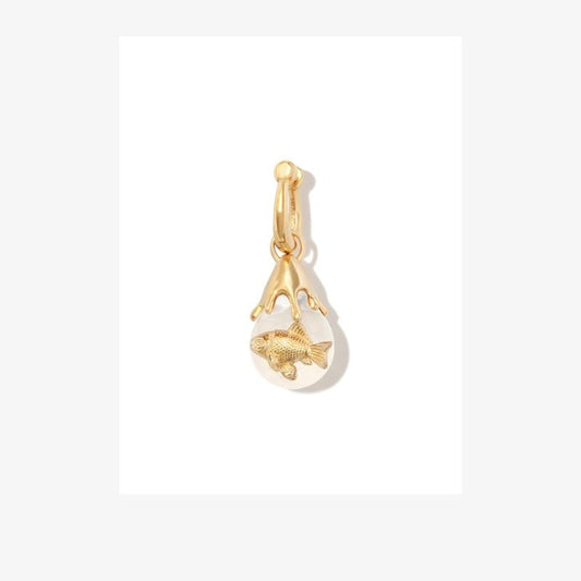 Gold-plated Marina Single Drop Earring