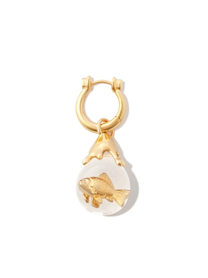 Gold-plated Marina Single Drop Earring