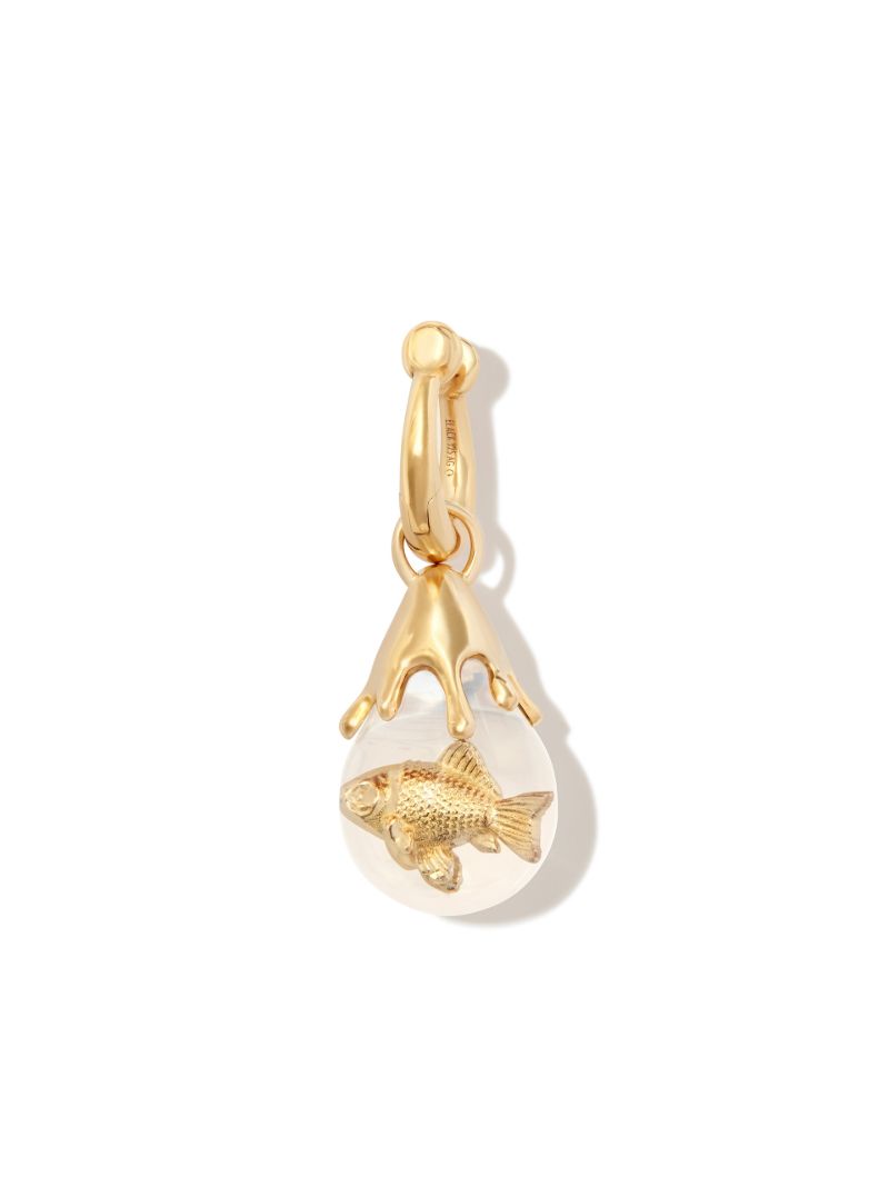 Gold-plated Marina Single Drop Earring