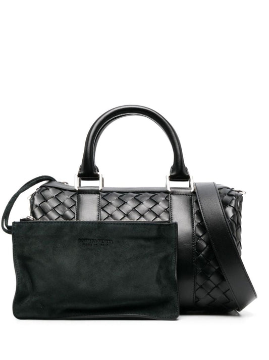 Black Classic Intrecciato Mini Tote Bag