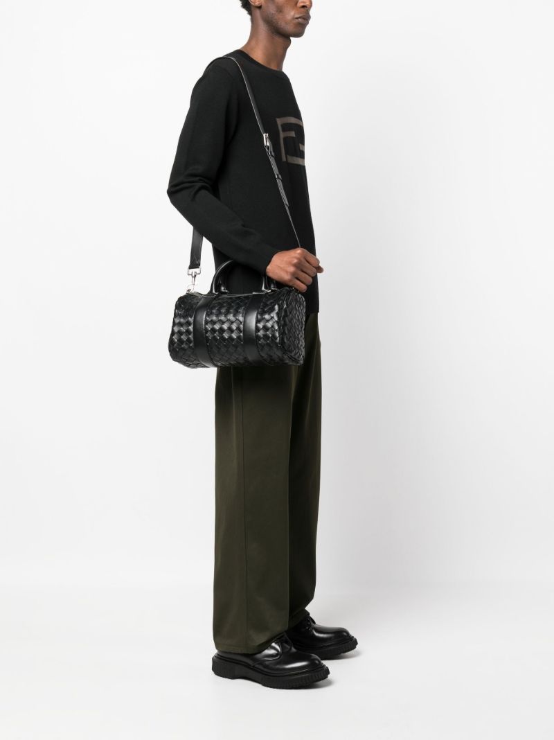 Black Classic Intrecciato Mini Tote Bag