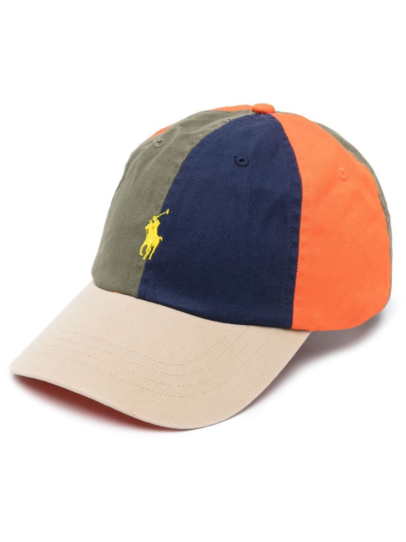 Orange Colourblock Baseball Cap