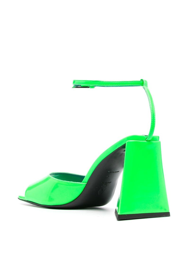 Green Piper 85 Patent Leather Sandals