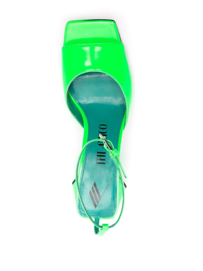 Green Piper 85 Patent Leather Sandals