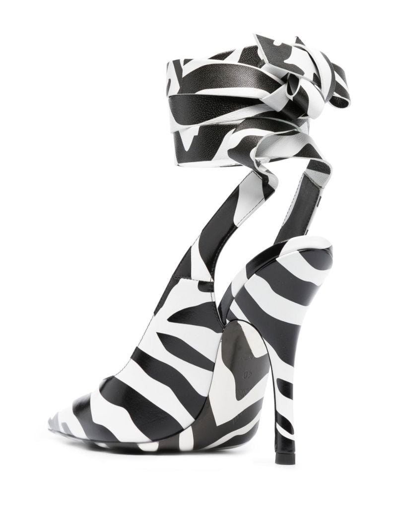 Black and White Venus 105 Zebra Print Pumps