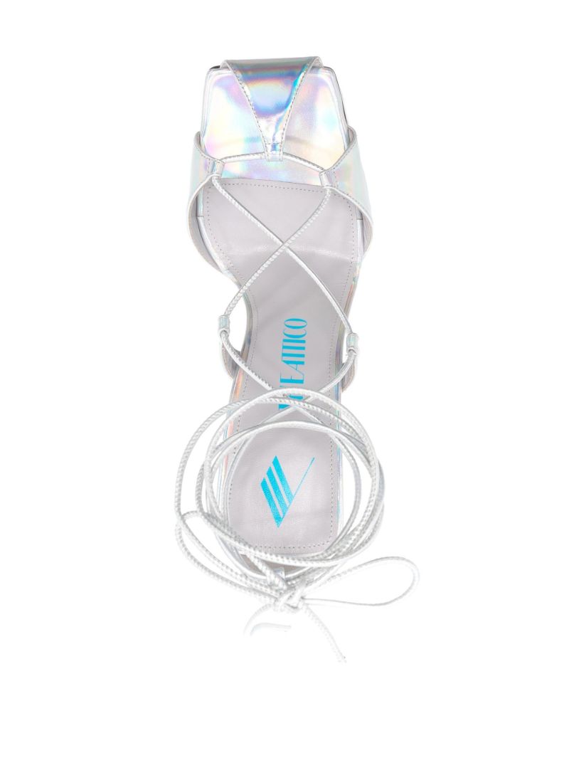 Silver Adele 105 Leather Sandals