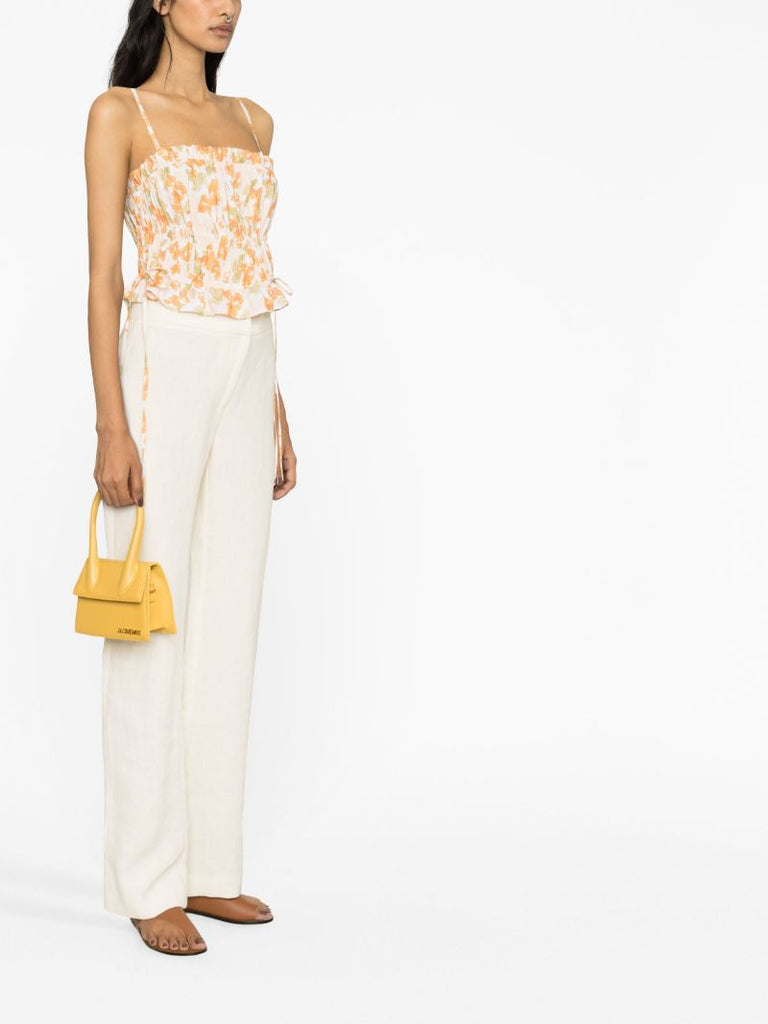 White Weekend Floral Print Top