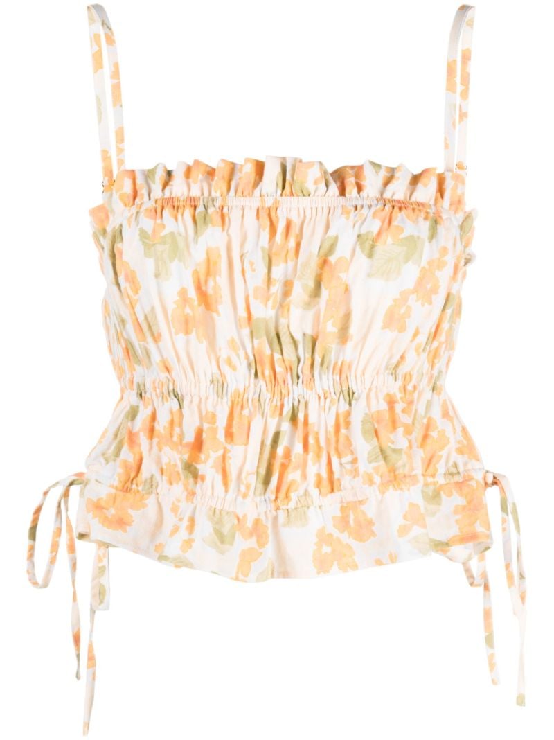 White Weekend Floral Print Top