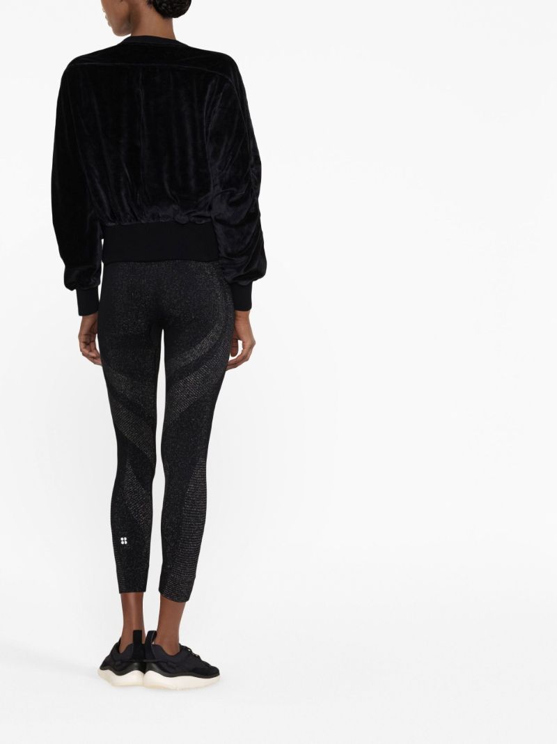 Black Retake Velour Sweatshirt