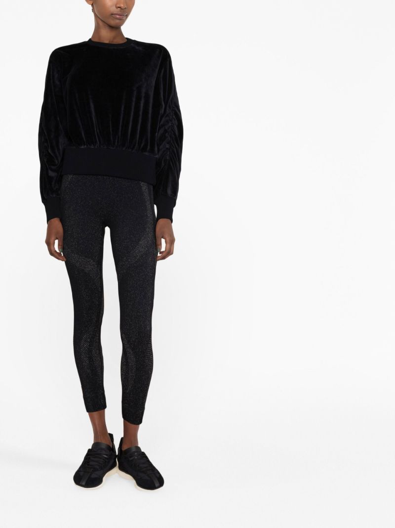 Black Retake Velour Sweatshirt