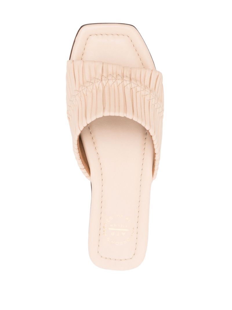 Neutral Casoria PlissÃ_x0083_Â© Leather Slides