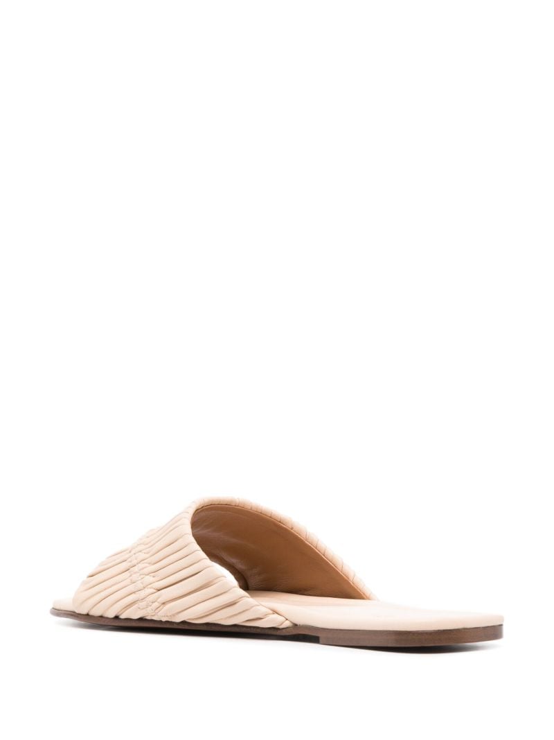 Neutral Casoria PlissÃ_x0083_Â© Leather Slides