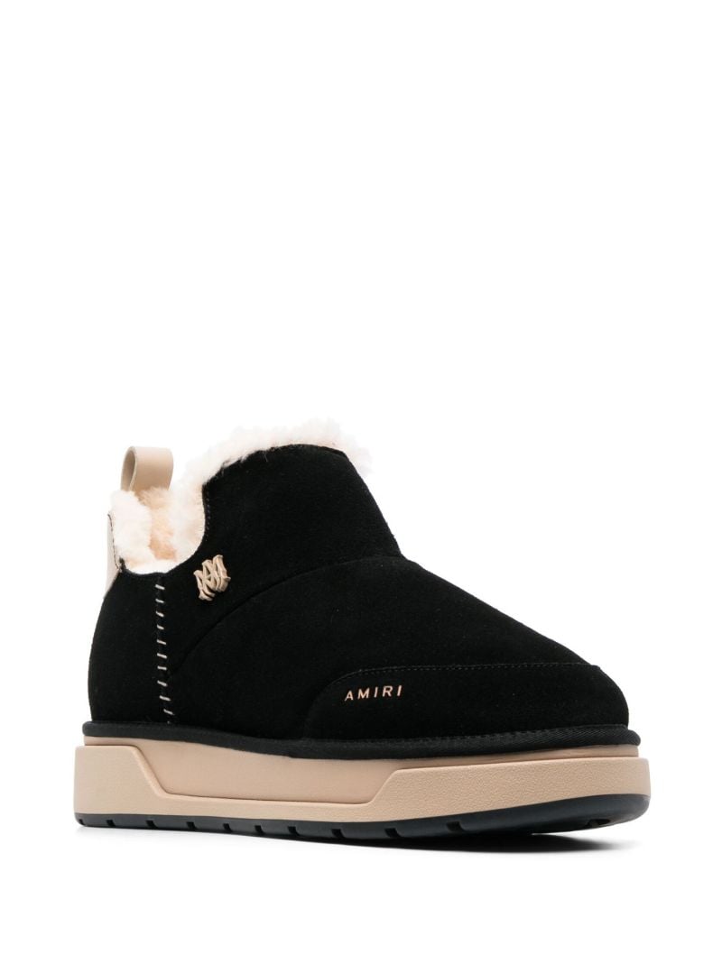 Black Malibu Shearling Ankle Boots
