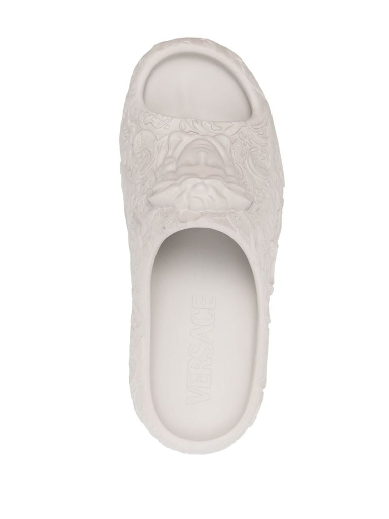 Grey Medusa Dimension Embossed Slides