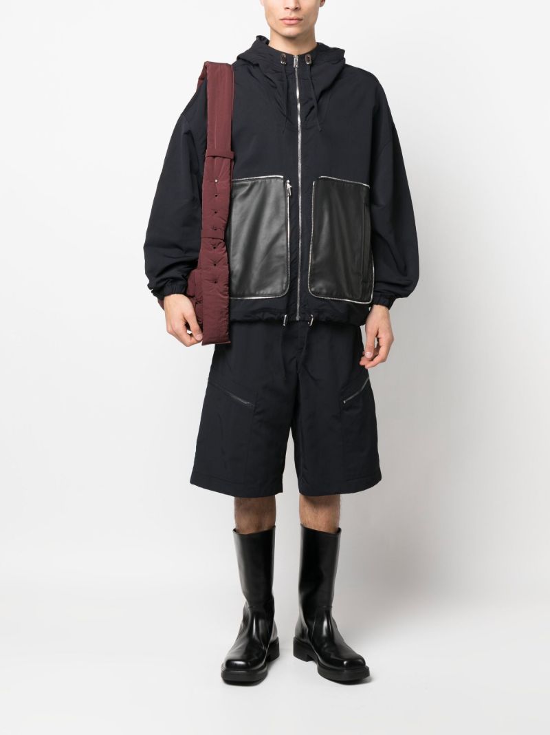 Black Packable Hooded Jacket