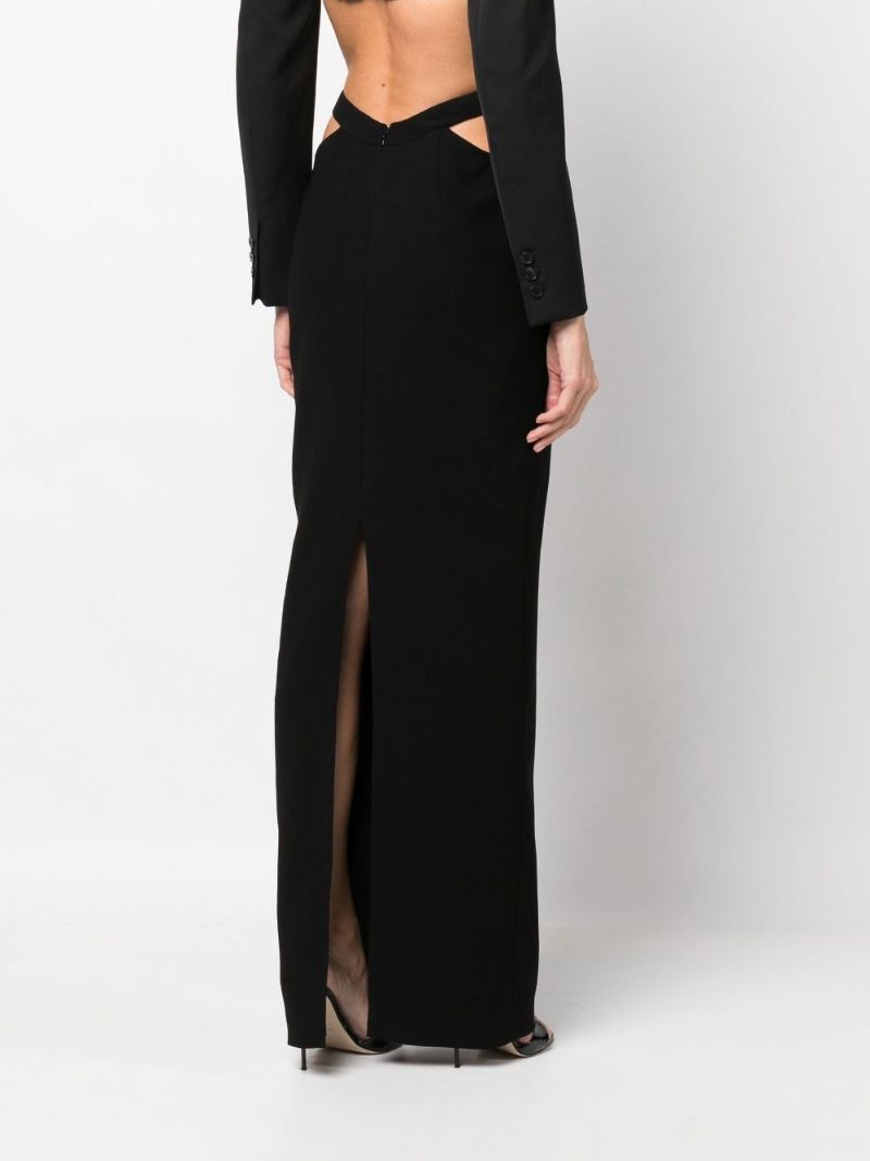 Black Cut-out Maxi Skirt