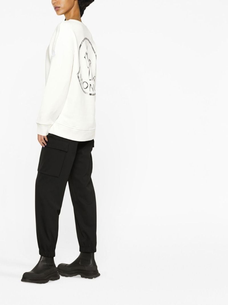White Logo Cotton Sweatshirt