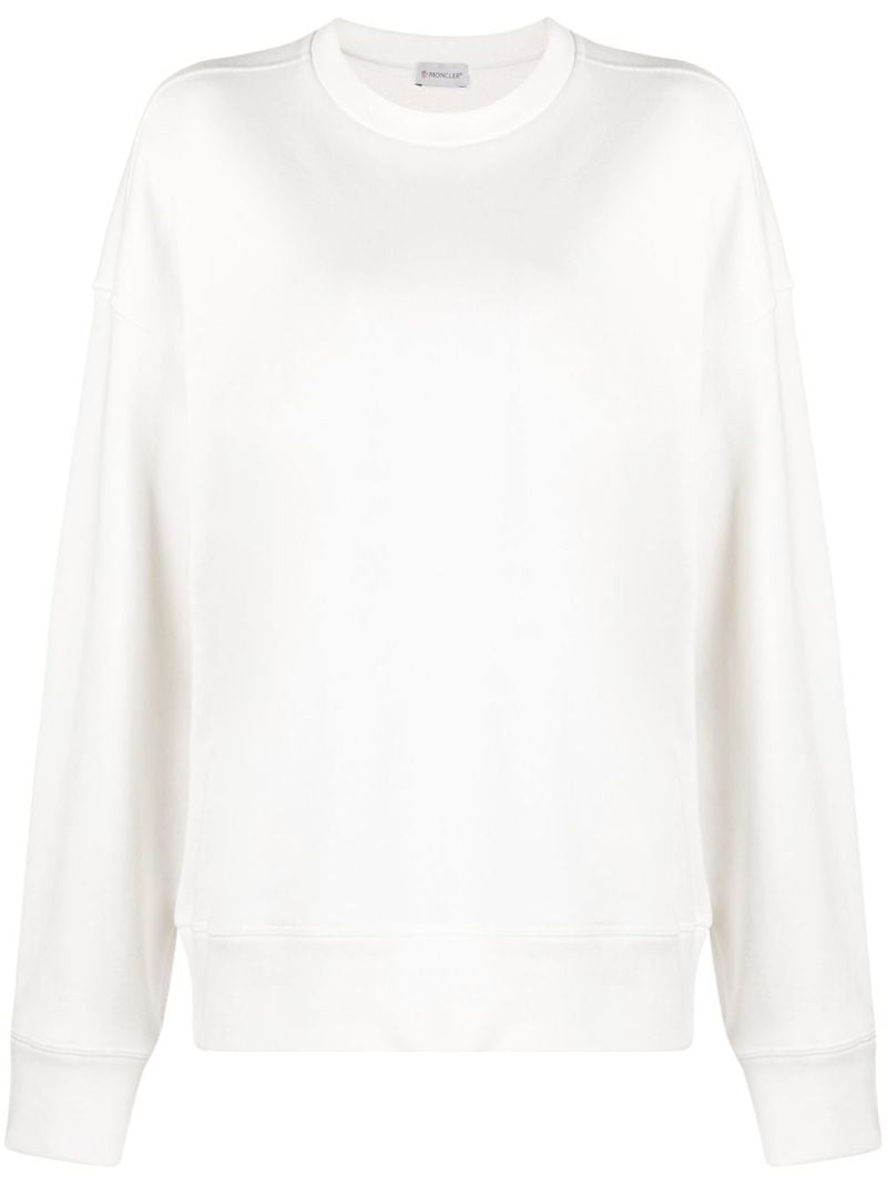 White Logo Cotton Sweatshirt