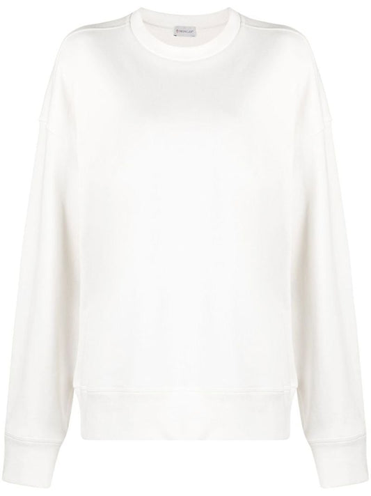 White Logo Cotton Sweatshirt