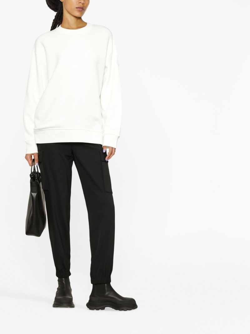 White Logo Cotton Sweatshirt
