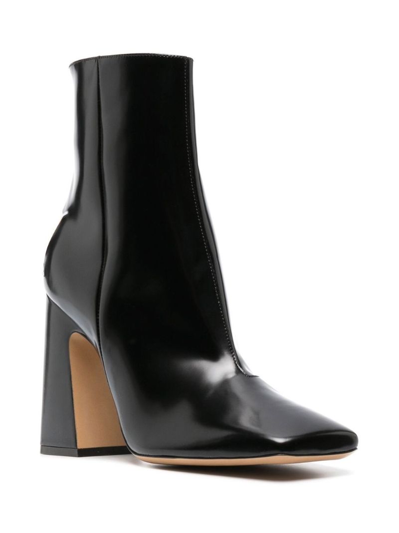 Black Leather Ankle Boots