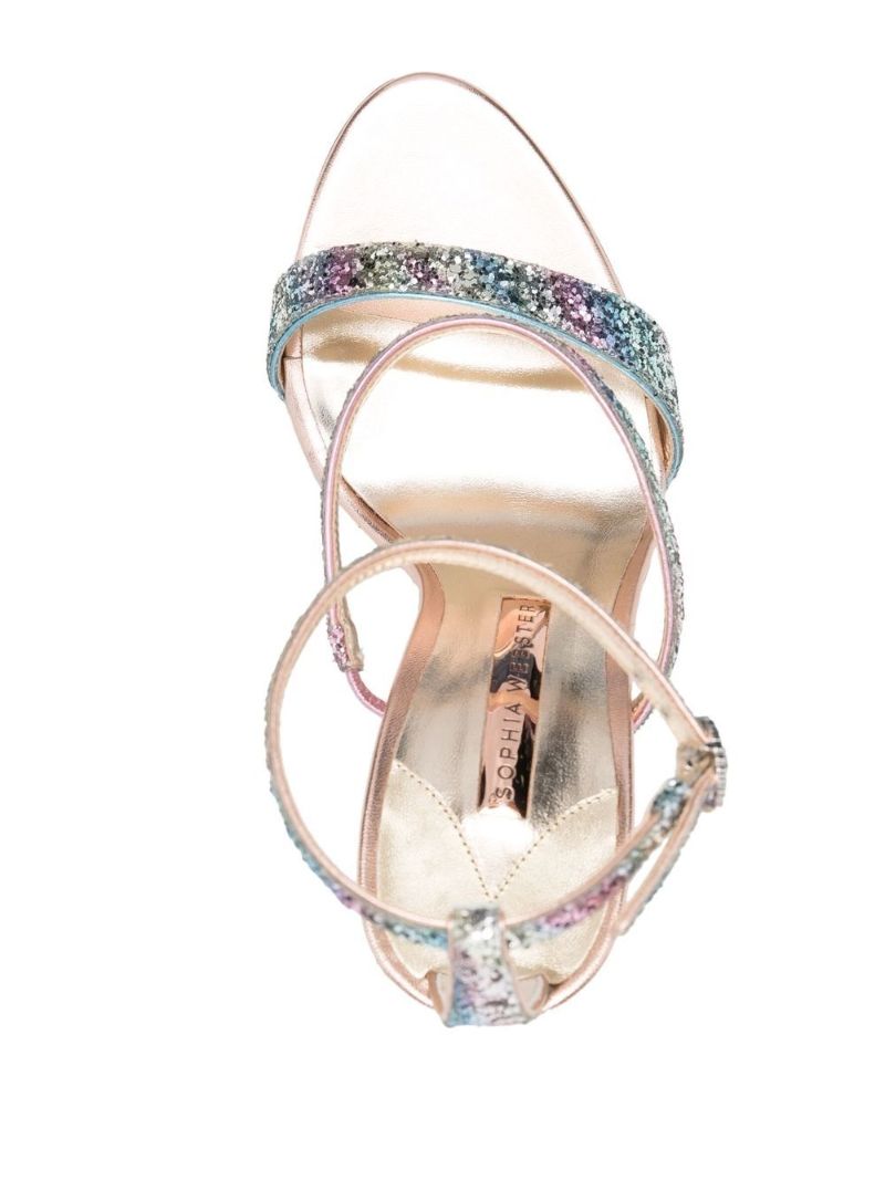 Pink Rosalind 100 Glitter Sandals