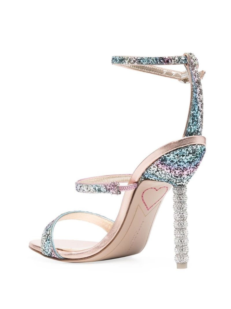 Pink Rosalind 100 Glitter Sandals