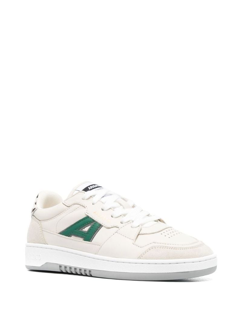 White A-dice Leather Sneakers