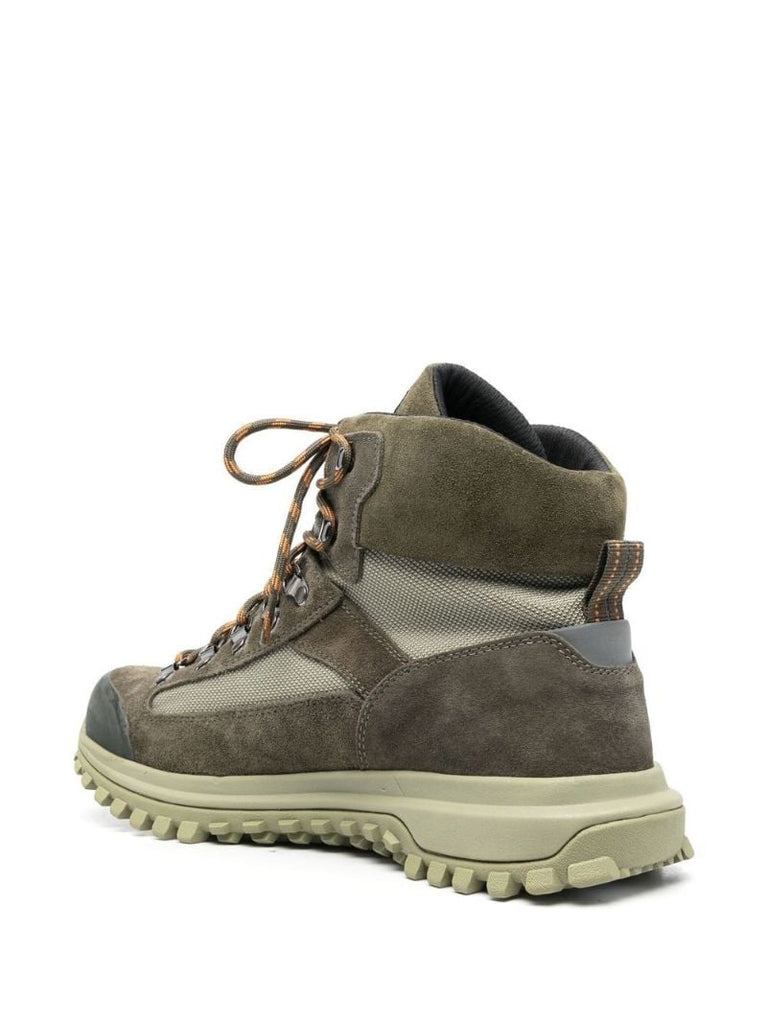 Green One Hiker Leather Ankle Boots