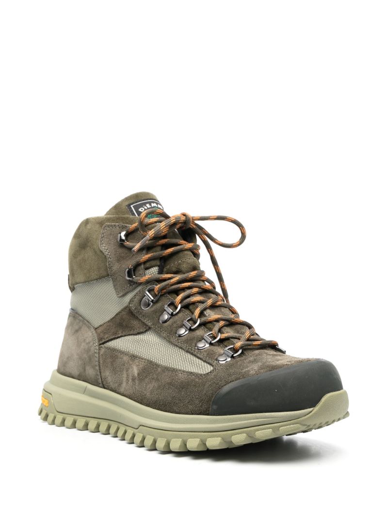 Green One Hiker Leather Ankle Boots