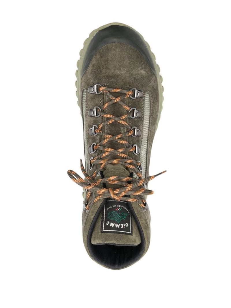 Green One Hiker Leather Ankle Boots