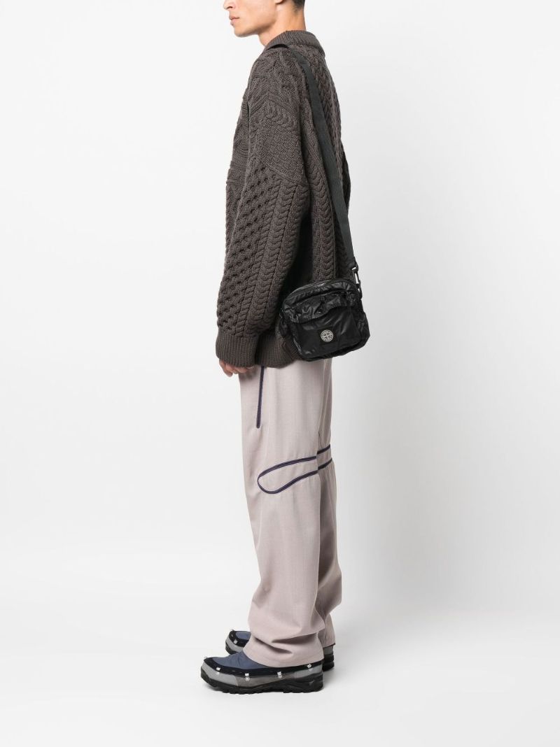 Black Pouch Messenger Bag