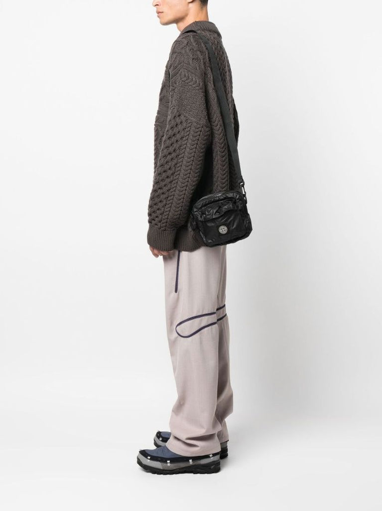 Black Pouch Messenger Bag