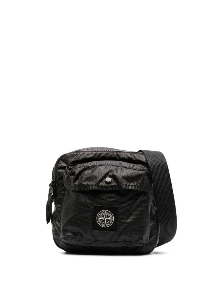 Black Pouch Messenger Bag