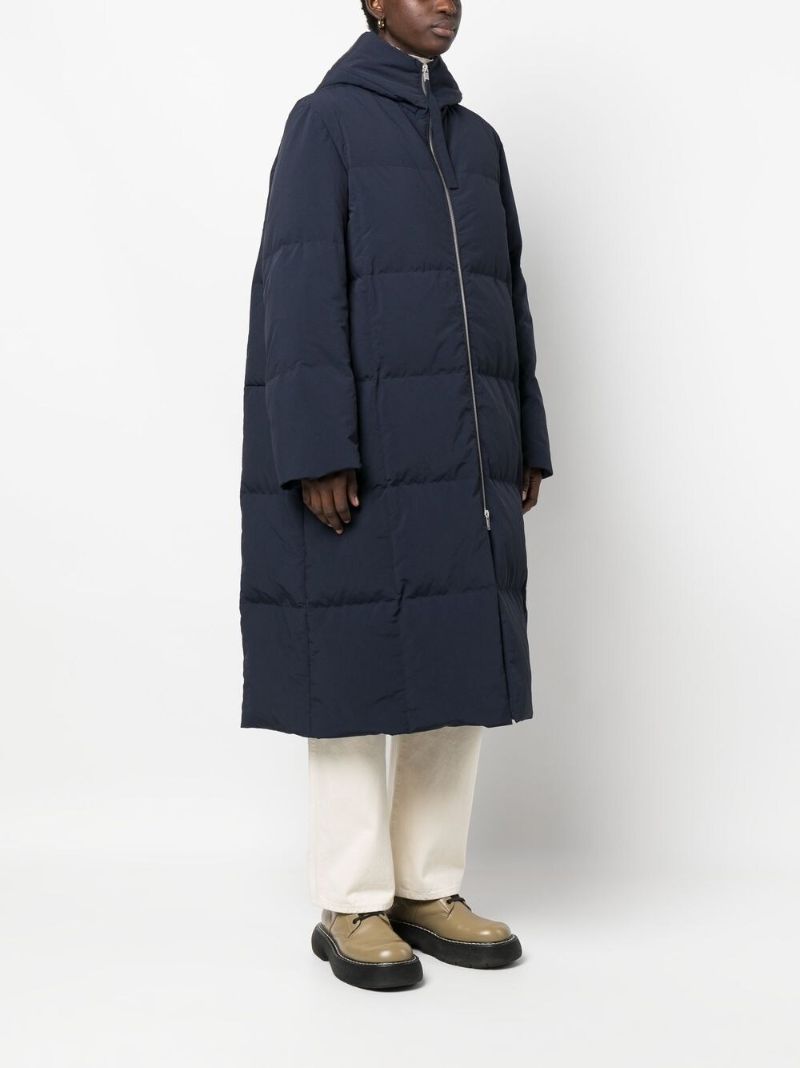 Blue Padded Hooded Coat