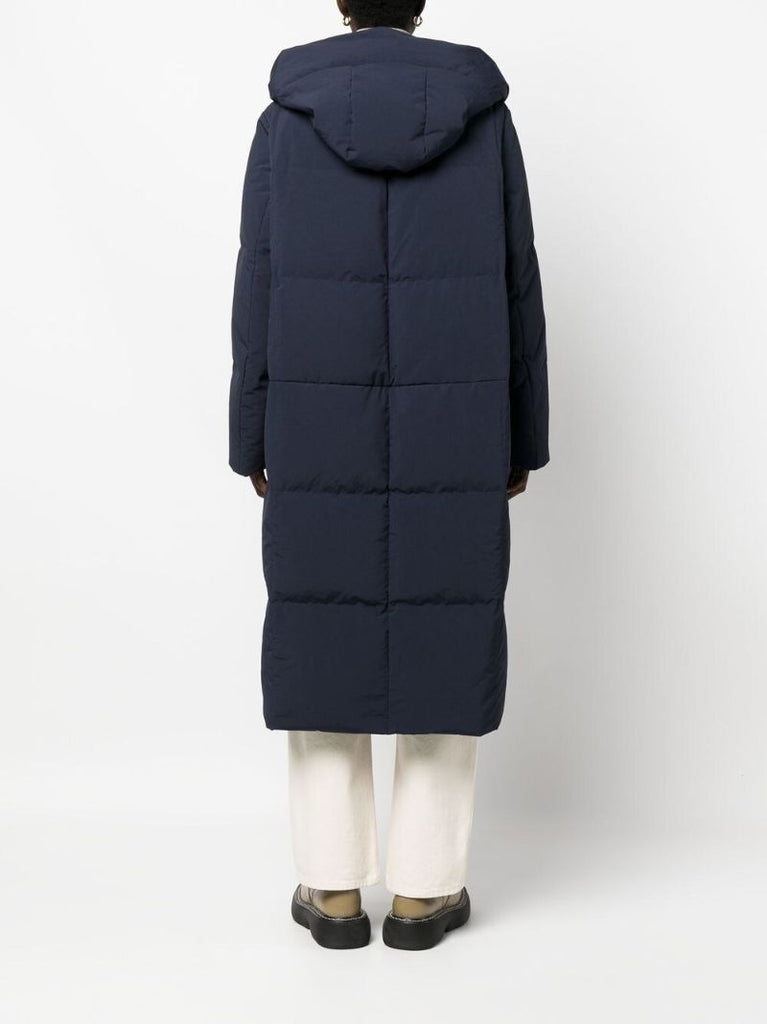 Blue Padded Hooded Coat
