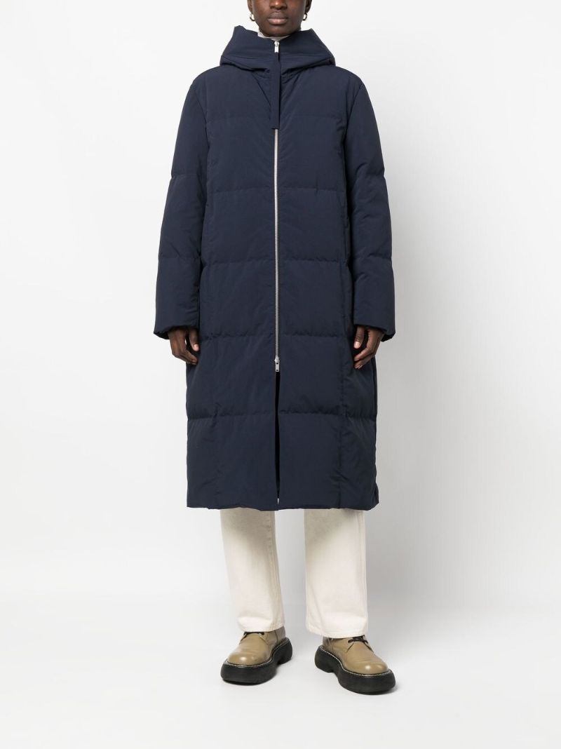 Blue Padded Hooded Coat