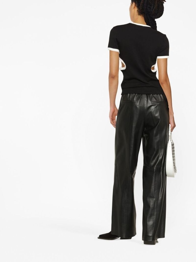 Black Cut-out Cotton T-shirt