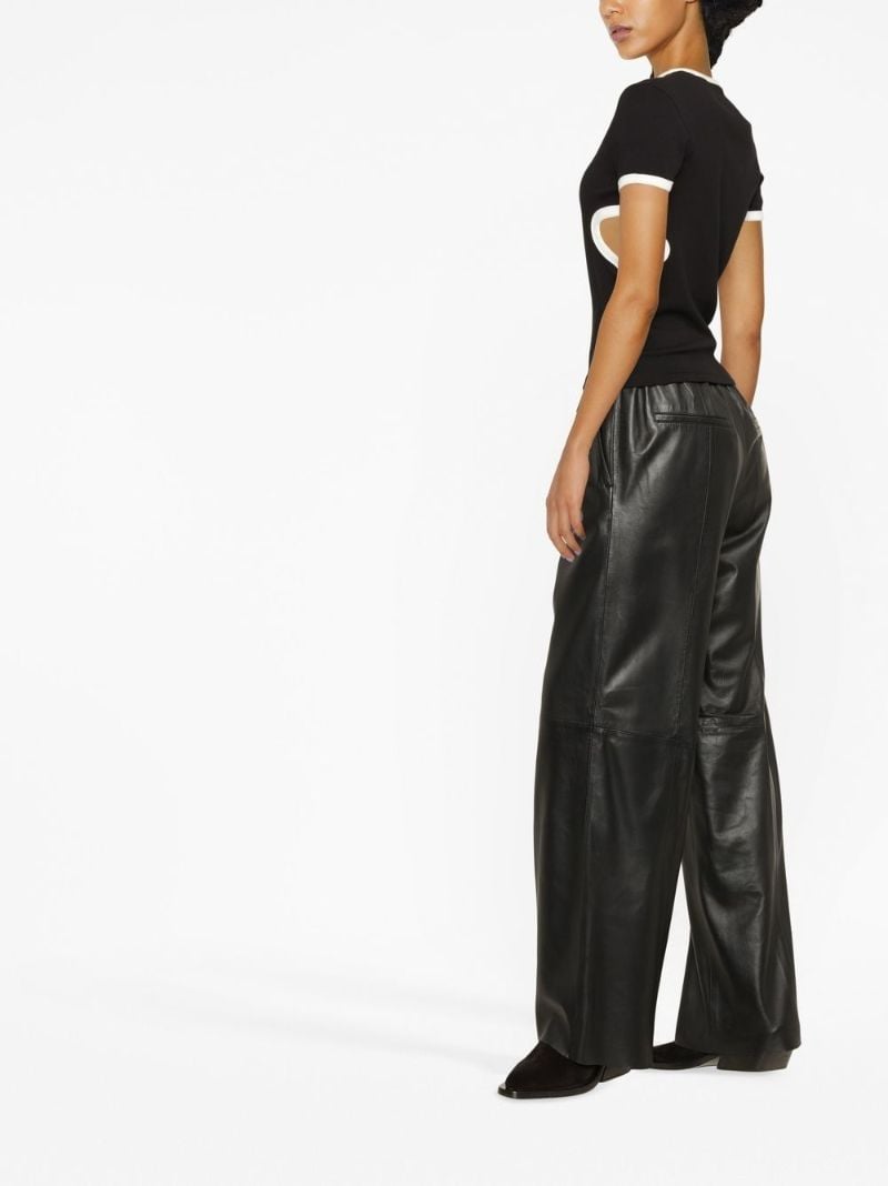 Black Cut-out Cotton T-shirt