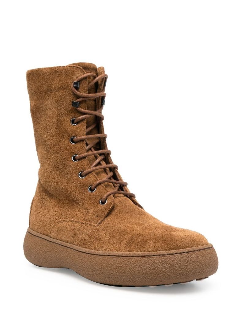 Brown W. G. Suede Lace-up Ankle Boots