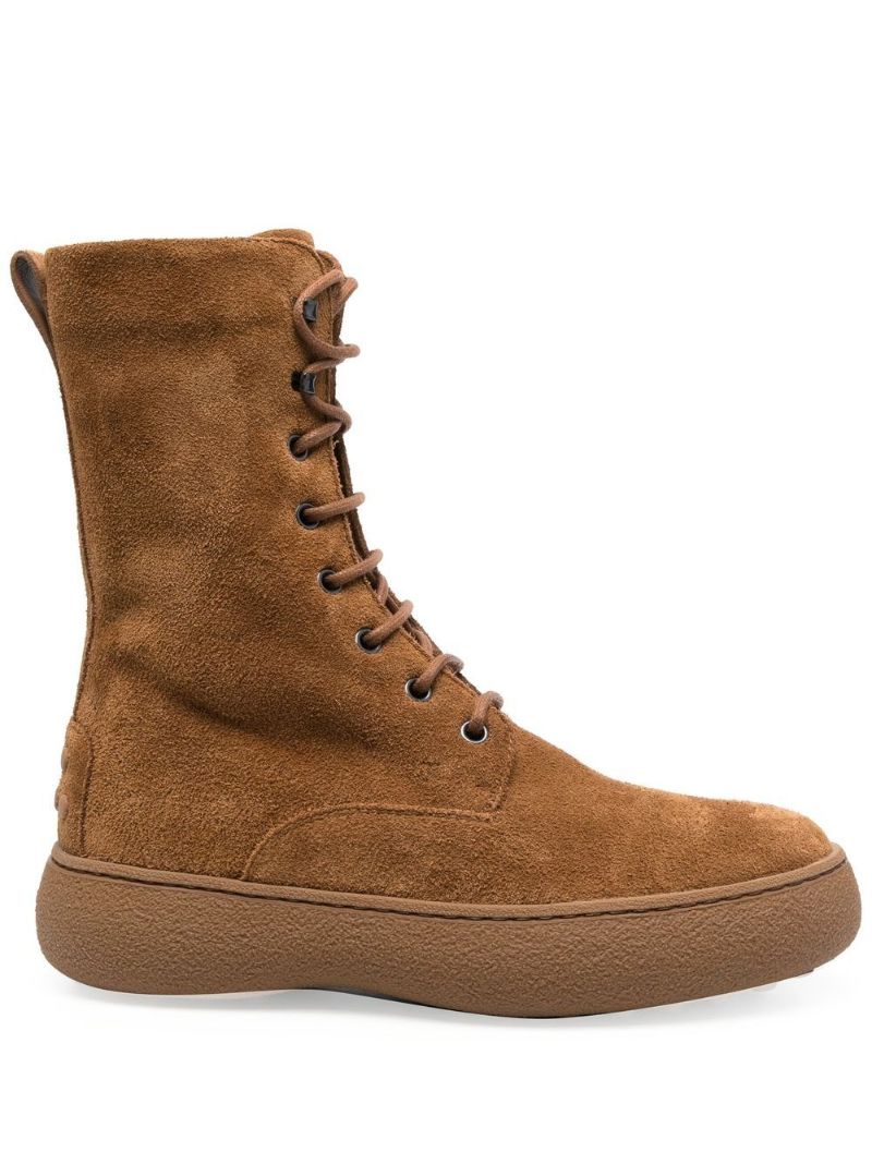 Brown W. G. Suede Lace-up Ankle Boots